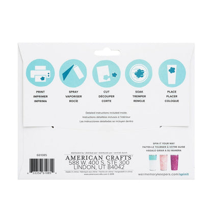 Spin It Water Slide Paper / Papel Transferible Acetato y Especializados We R Memory Keepers