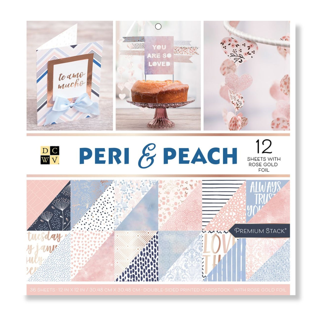 Cardstock Peri Peach / Block de Cartulina Melocotón