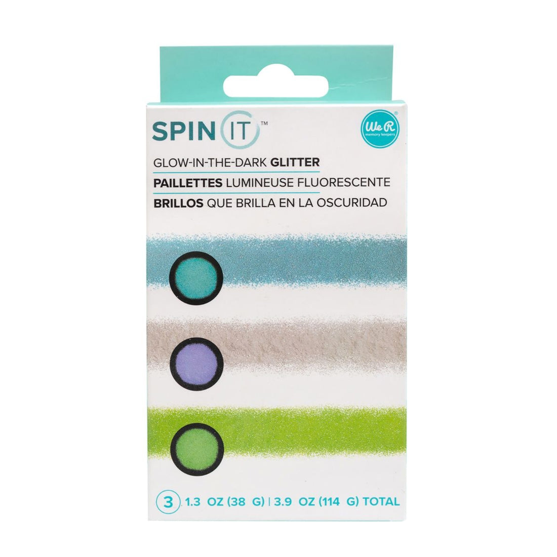 Spin It Glow In The Dark Glitter / Diamantina que Brilla en la Oscuridad