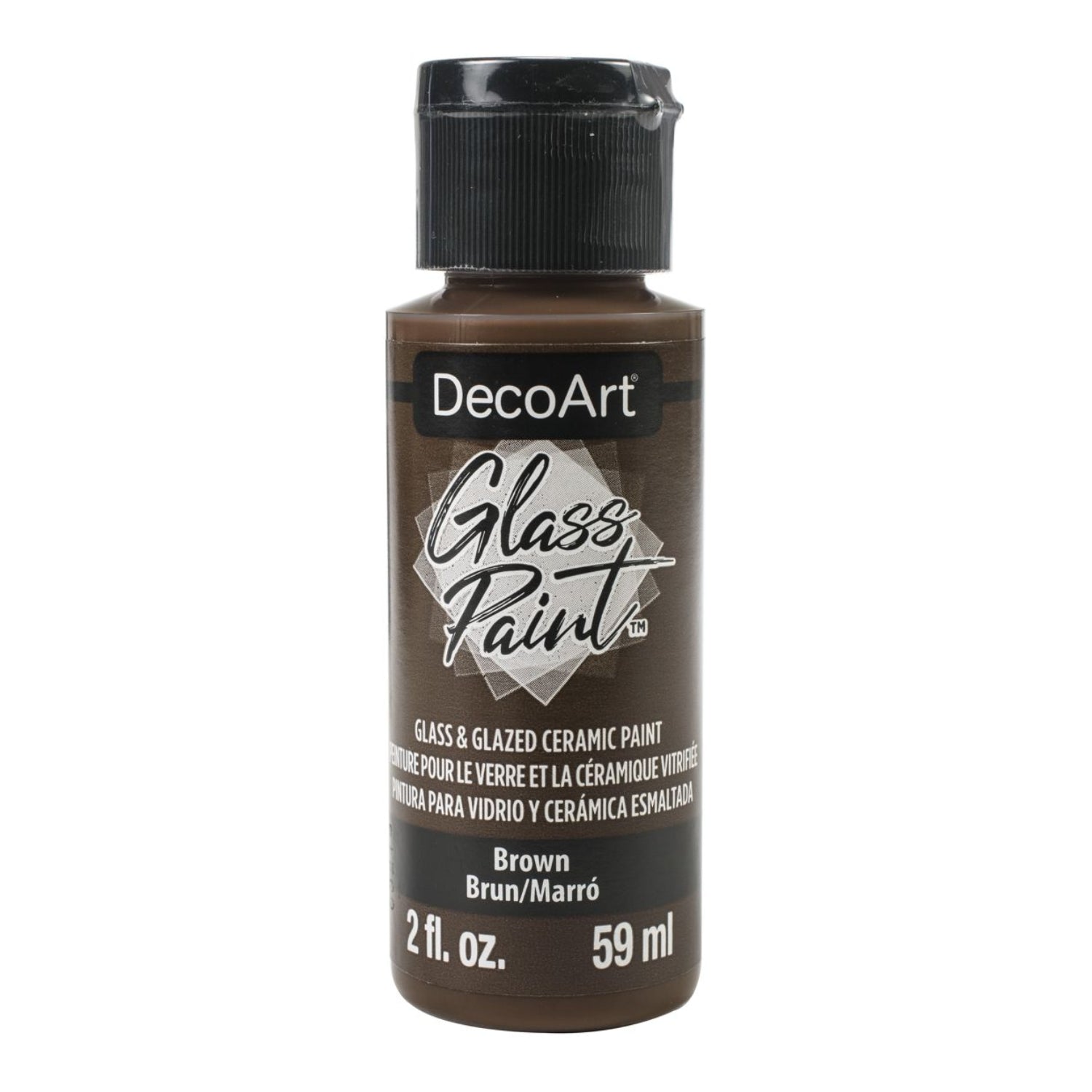Glass Paint Brown / Pintura Para Vidrio Marrón Vitral DecoArt
