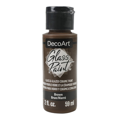 Glass Paint Brown / Pintura Para Vidrio Marrón Vitral DecoArt