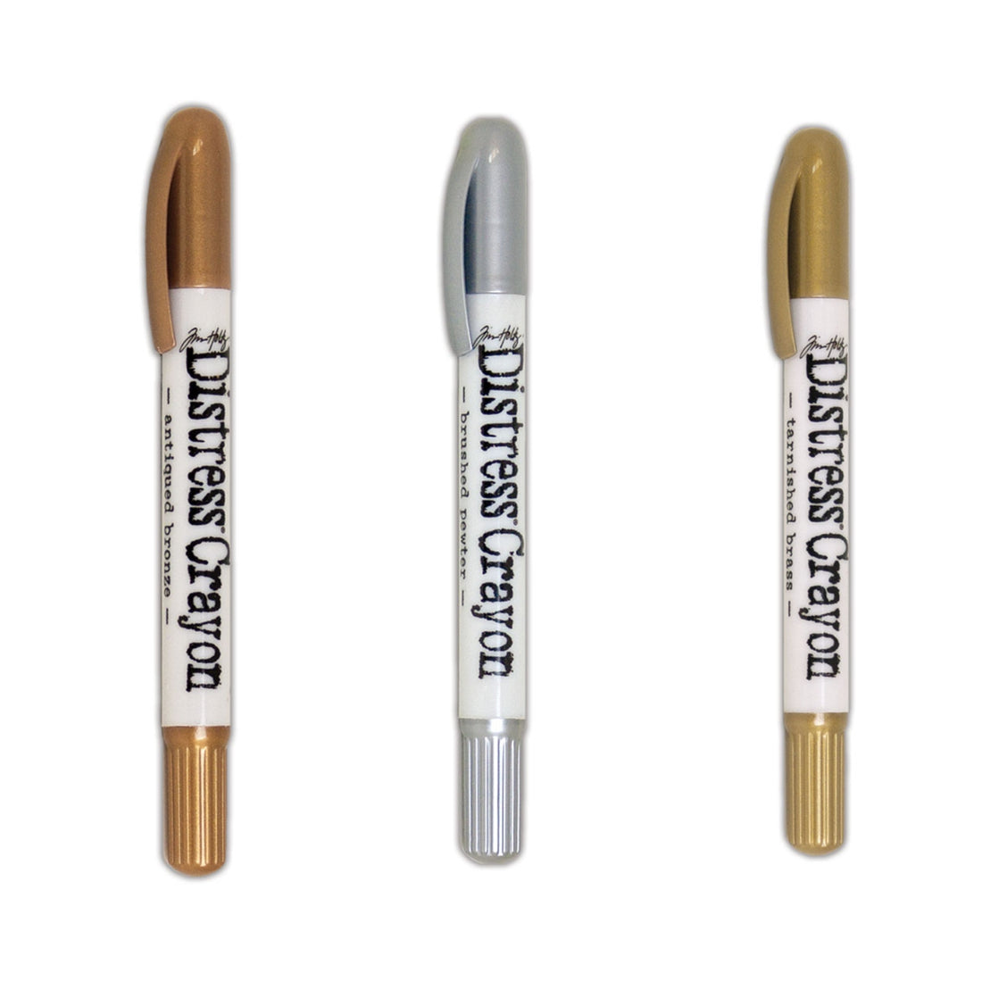Tim Holtz Distress Crayons Metallics / Crayones Reactivos al Agua Set Metálicos