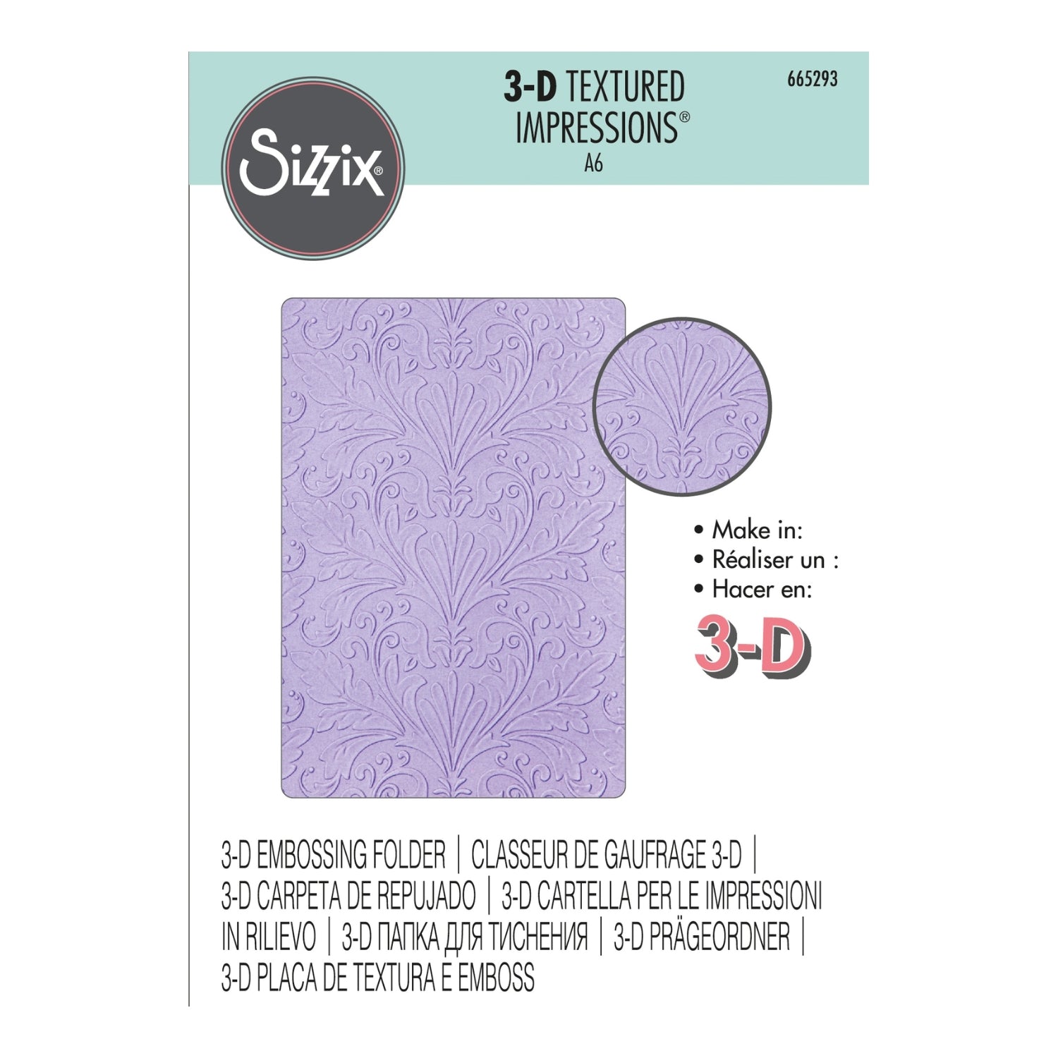 3D Textured Impressions Art Nouveau / Folder de Grabado 3D Art Nouveau Folders de Grabado Sizzix