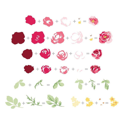 Suajes de Rosas Chicas en Capas Dados de Corte / Suajes / Troqueles Hobbees