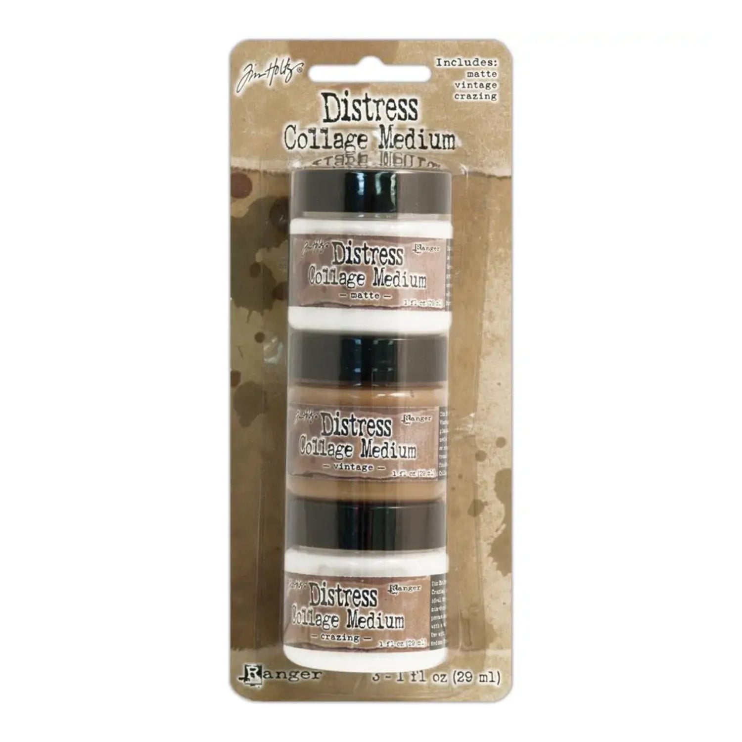 Tim Holtz - Distress Collage Medium / Gel para Pegar Estratificar y Sellar Adhesivos / Pegamentos Ranger