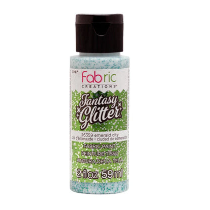 Glitter Fabric Paint Emerald City / Pintura para Tela con Diamantina Pintura para Tela Plaid