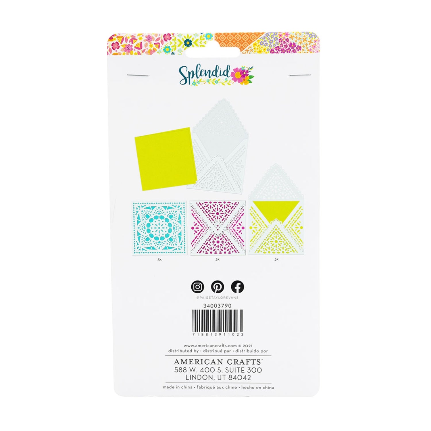 Splendid Cards &amp; Envelopes / Tarjetas y Sobres Caladas Regalos American Crafts