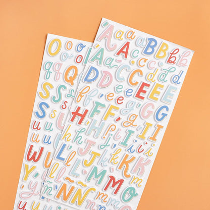 Especial Thickers Stickers / Estampas Gruesas de Alfabeto Stickers American Crafts