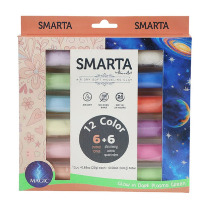 Set Air Dry Modeling Clay / Set Arcilla Para Modelar 12 Colores Modelado Smarta