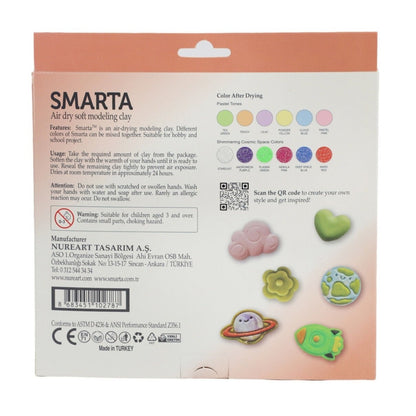 Set Air Dry Modeling Clay / Set Arcilla Para Modelar 12 Colores Modelado Smarta