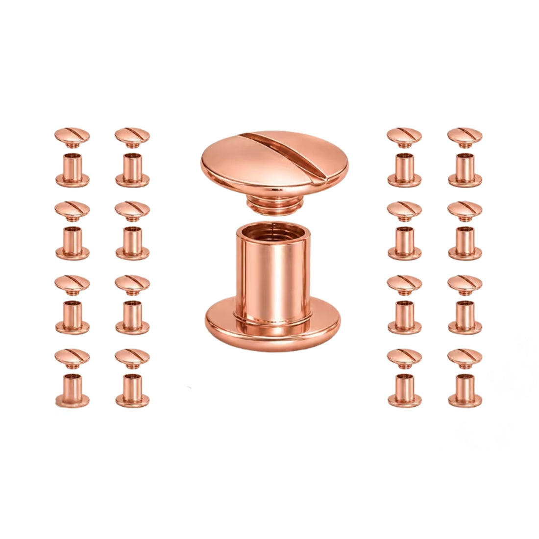 Tornillo Chicago Oro Rosa para Encuadernación 6mm Encuadernacion Hobbees