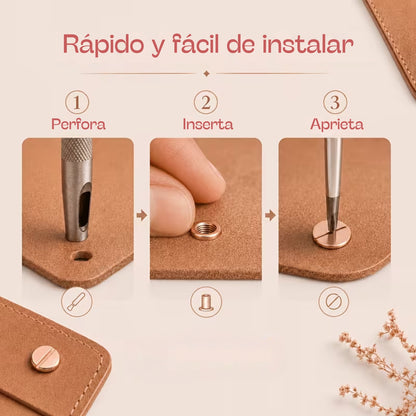 Tornillo Chicago Oro Rosa para Encuadernación 14mm