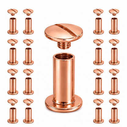 Tornillo Chicago Oro Rosa para Encuadernación 14mm