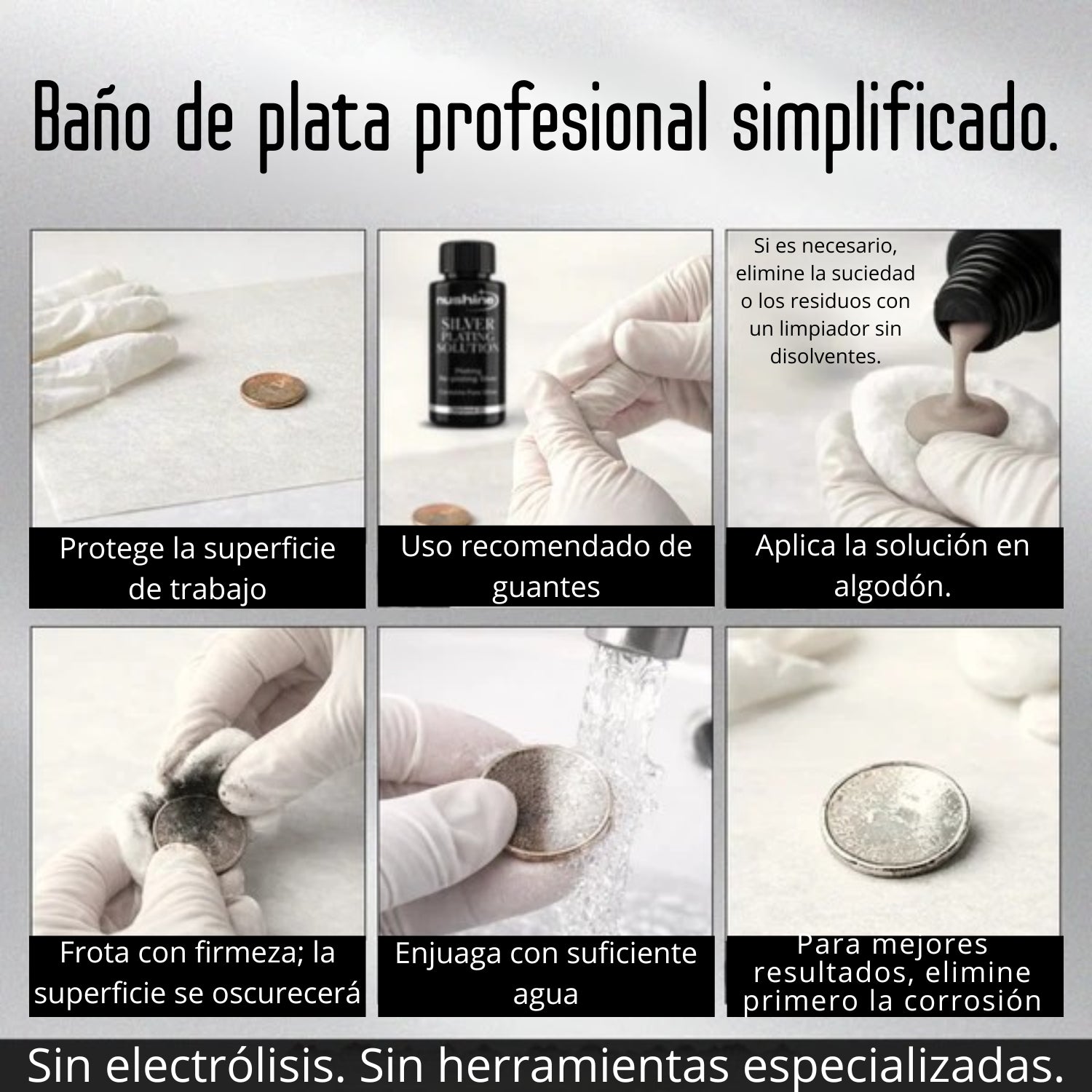 Silver Plating Solution / Liquido Plateador