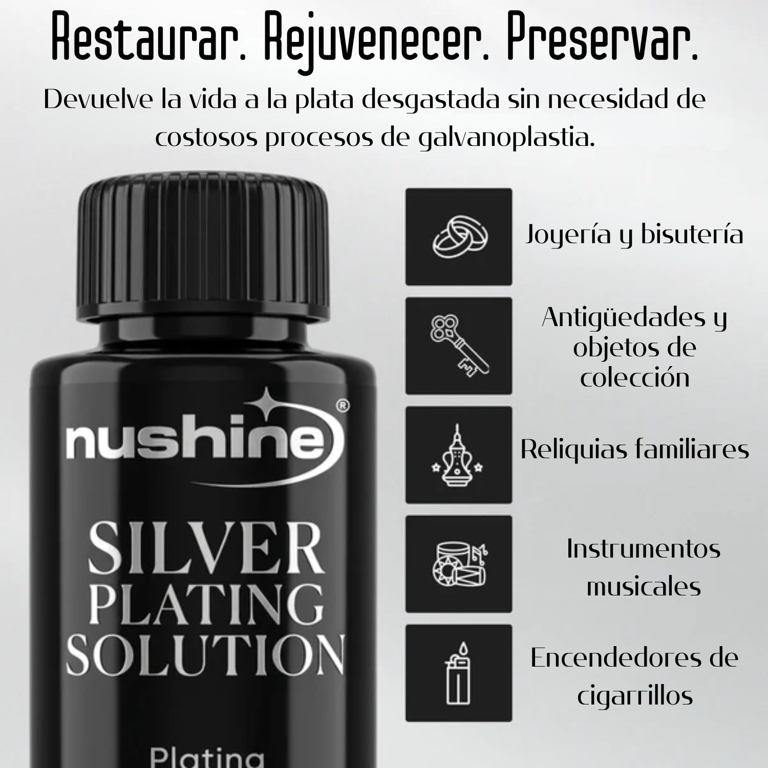 Silver Plating Solution / Liquido Plateador
