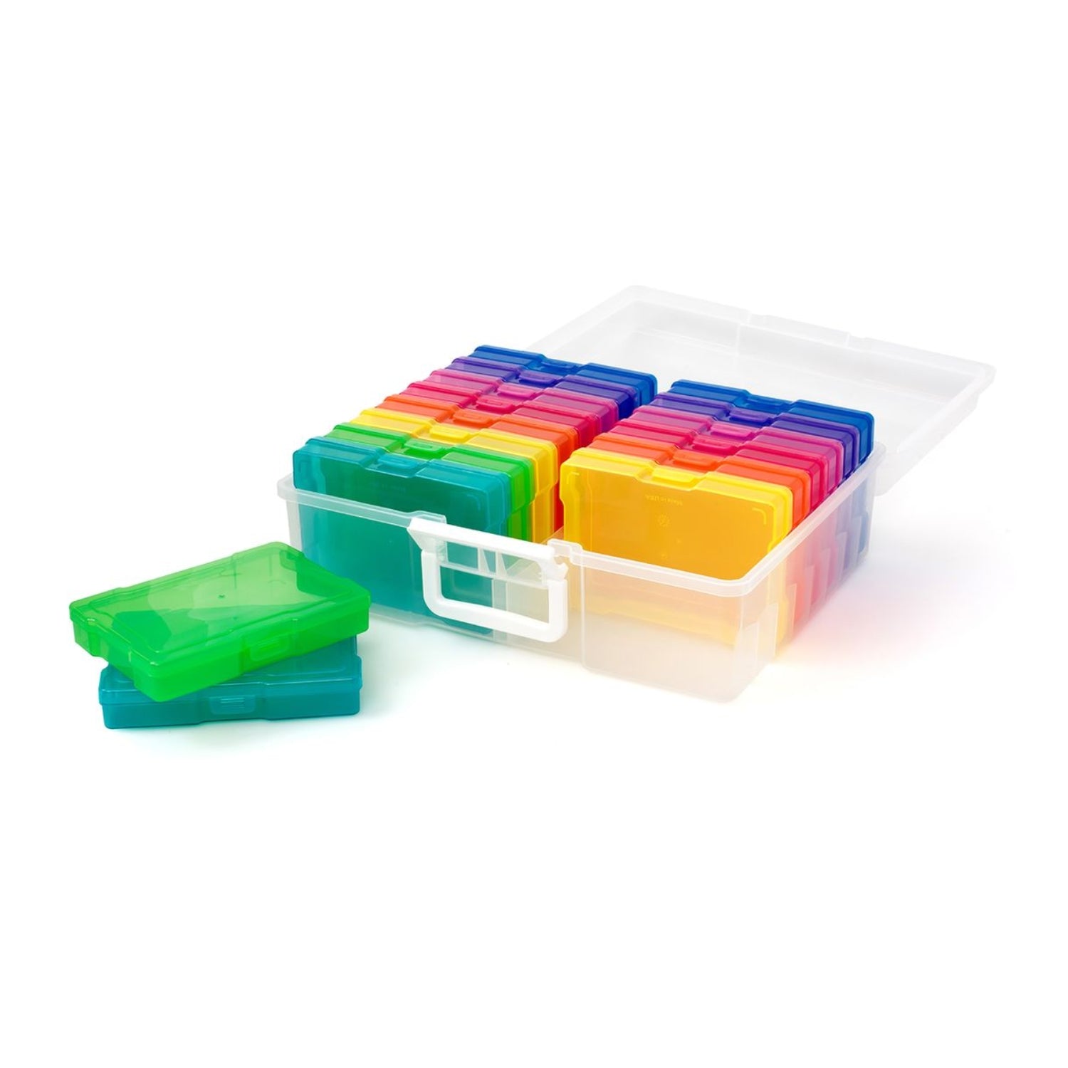 Translucent Plastic Storage / Organizador de Plástico con 16 Cajitas