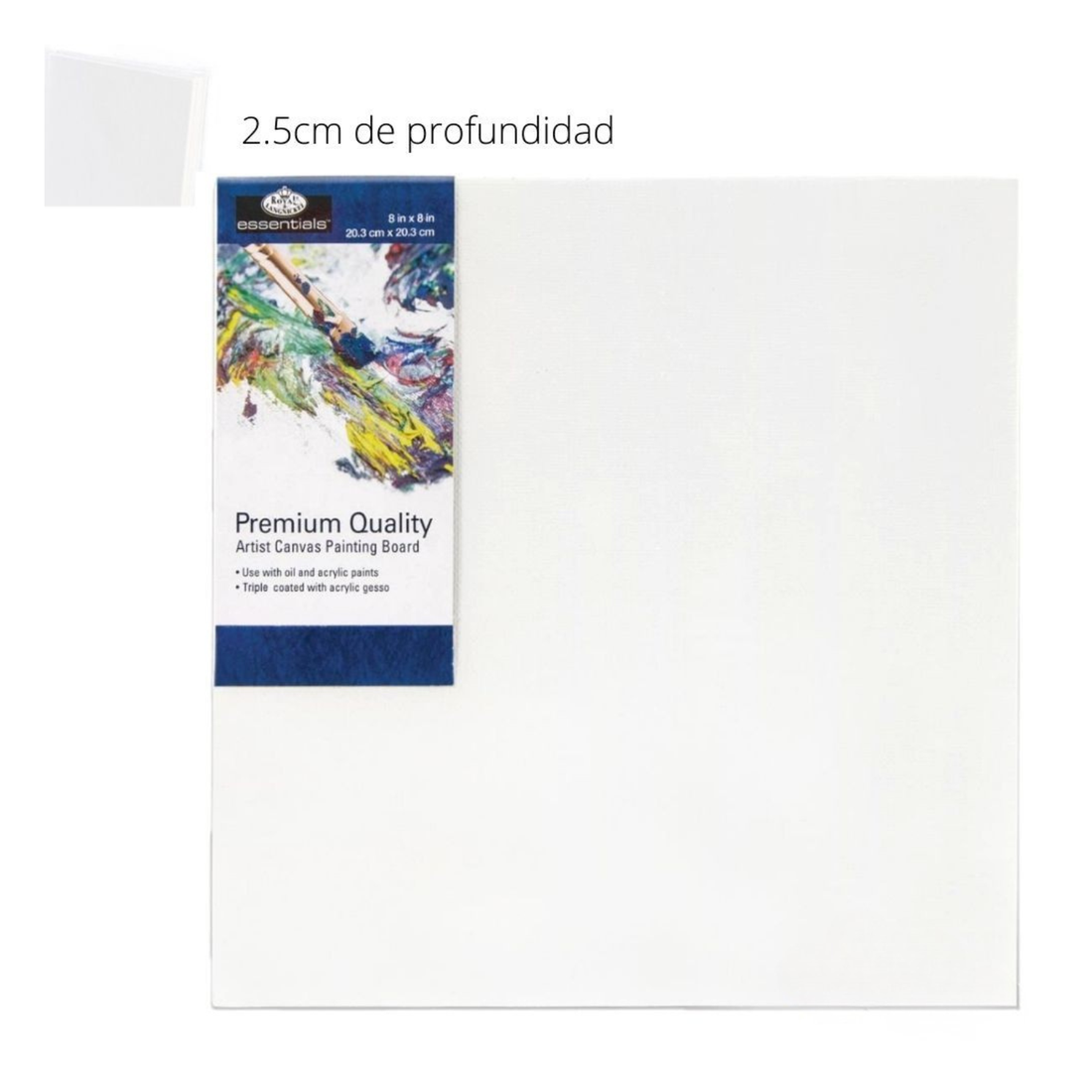 Canvas Board 8 x 8" / Lienzo Para Artista de 20.32 cm Lienzos Royal Langnickel