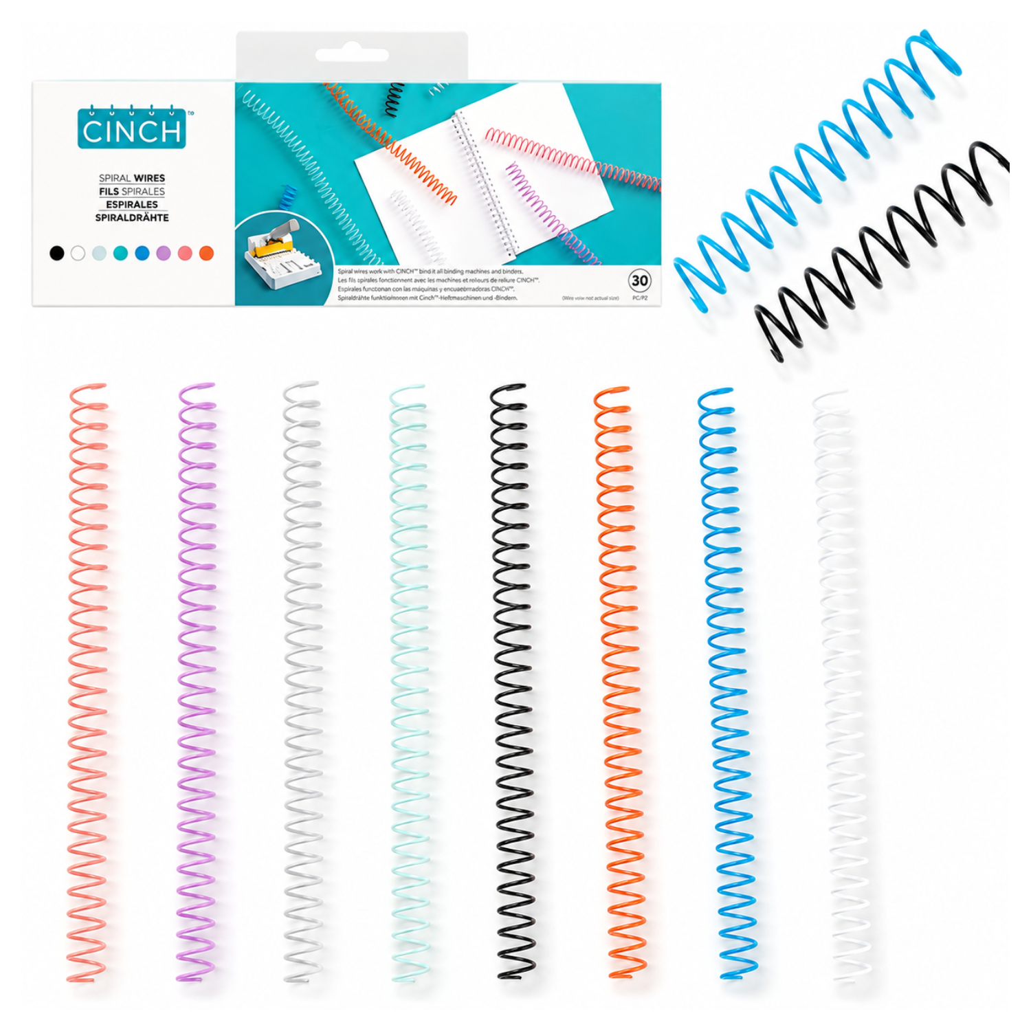 Cinch Binding Spiral Wires / Espirales para Engargolar de Colores Arillos para Engargolar We R Memory Keepers