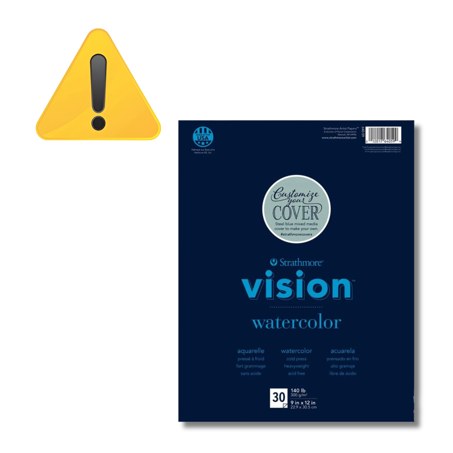 EA Strathmore Vision Cold Press Watercolor Pad 9 x 12" / Papel para Acuarela