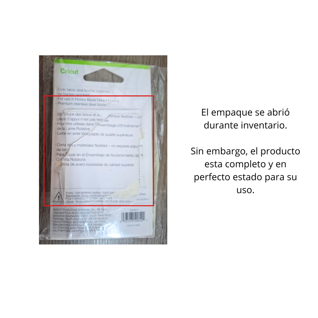 EA Cricut Maker Rotary Blade Kit / Paquete de Cuchillas de Repuesto