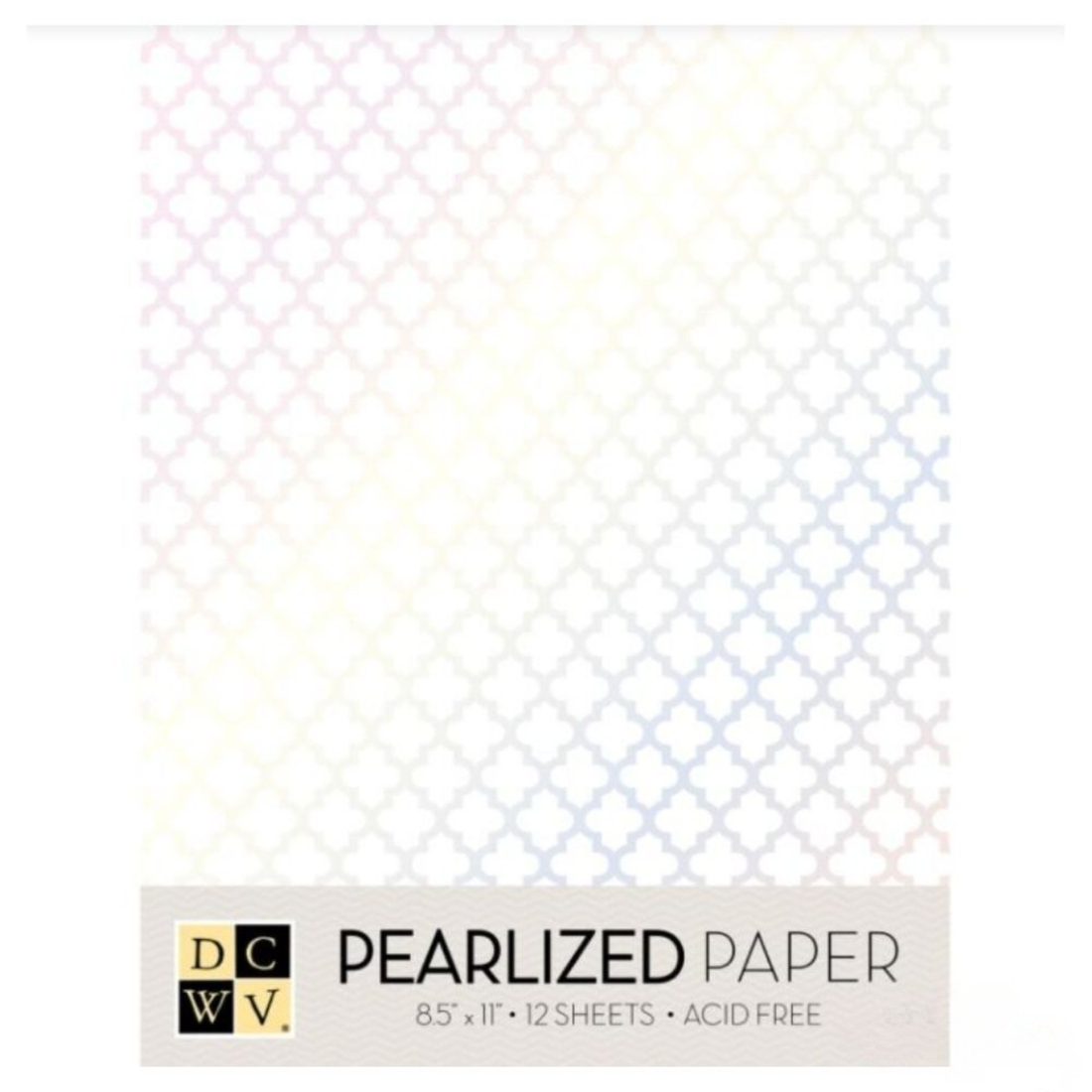 Pearlized Paper / 12 Hojas de Papel Aperlado con Textura Papel DCWV