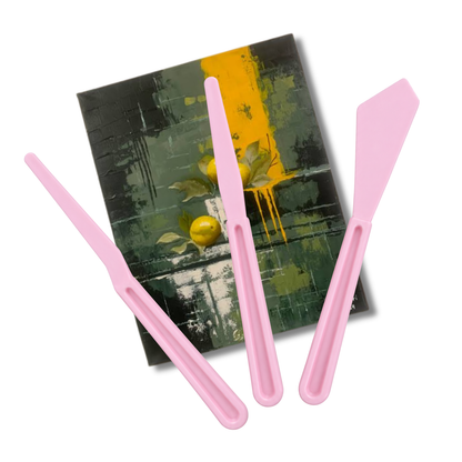 Set Plastic Palette Knives  / Set Espátulas de plástico Rosa