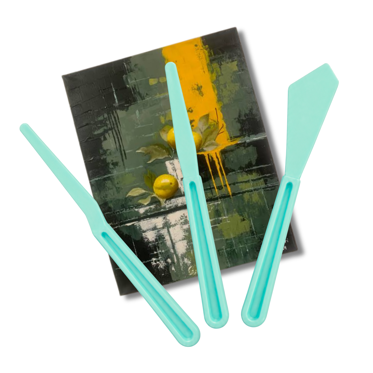 Set Plastic Palette Knives  / Set Espátulas de plástico Aqua