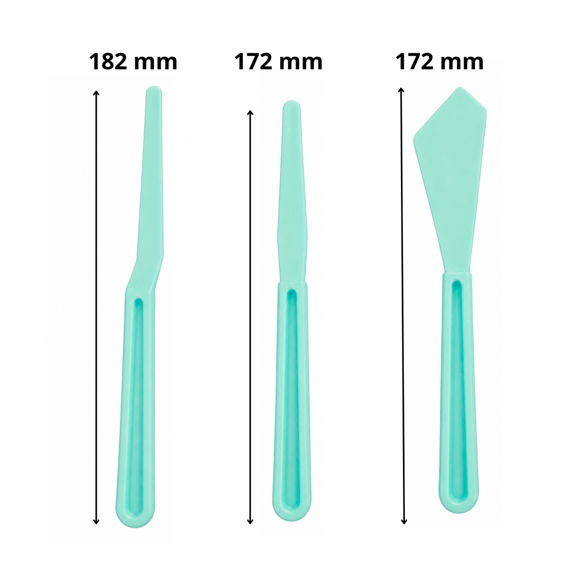 Set Plastic Palette Knives  / Set Espátulas de plástico Aqua