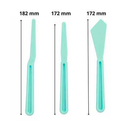 Set Plastic Palette Knives  / Set Espátulas de plástico Aqua