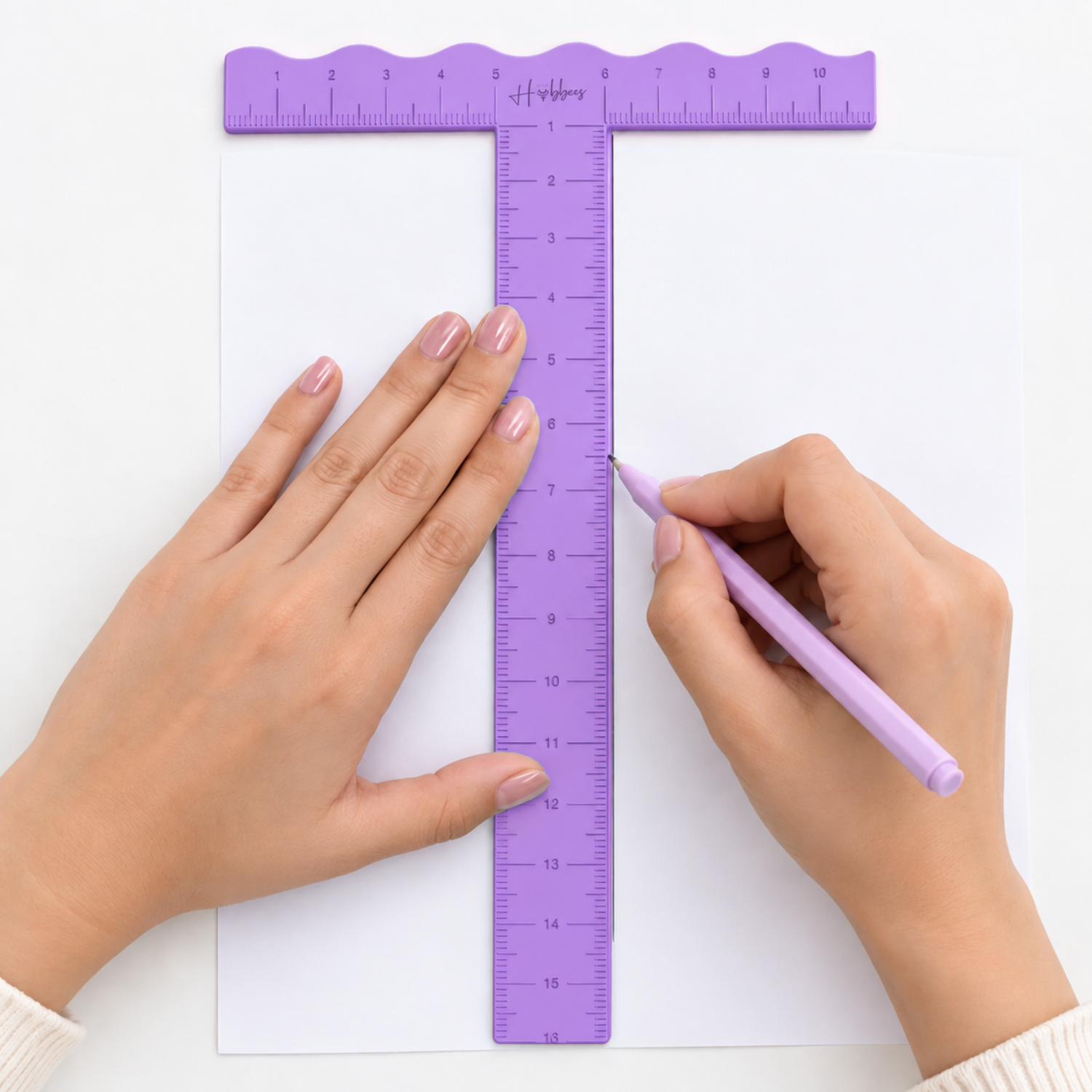 Regla "T" 15cm Lila