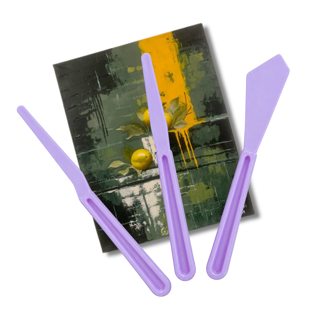 Set Plastic Palette Knives / Set Espátulas de plástico Lila Pinceles y Brochas Hobbees