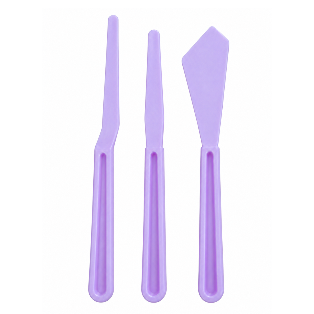 Set Plastic Palette Knives / Set Espátulas de plástico Lila Pinceles y Brochas Hobbees
