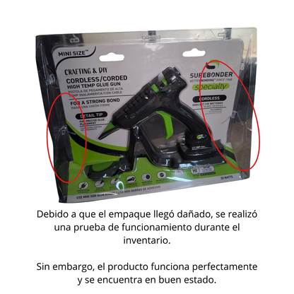 EA Cordless High Temp Glue Gun / Pistola de Silicón de Alta Temperatura