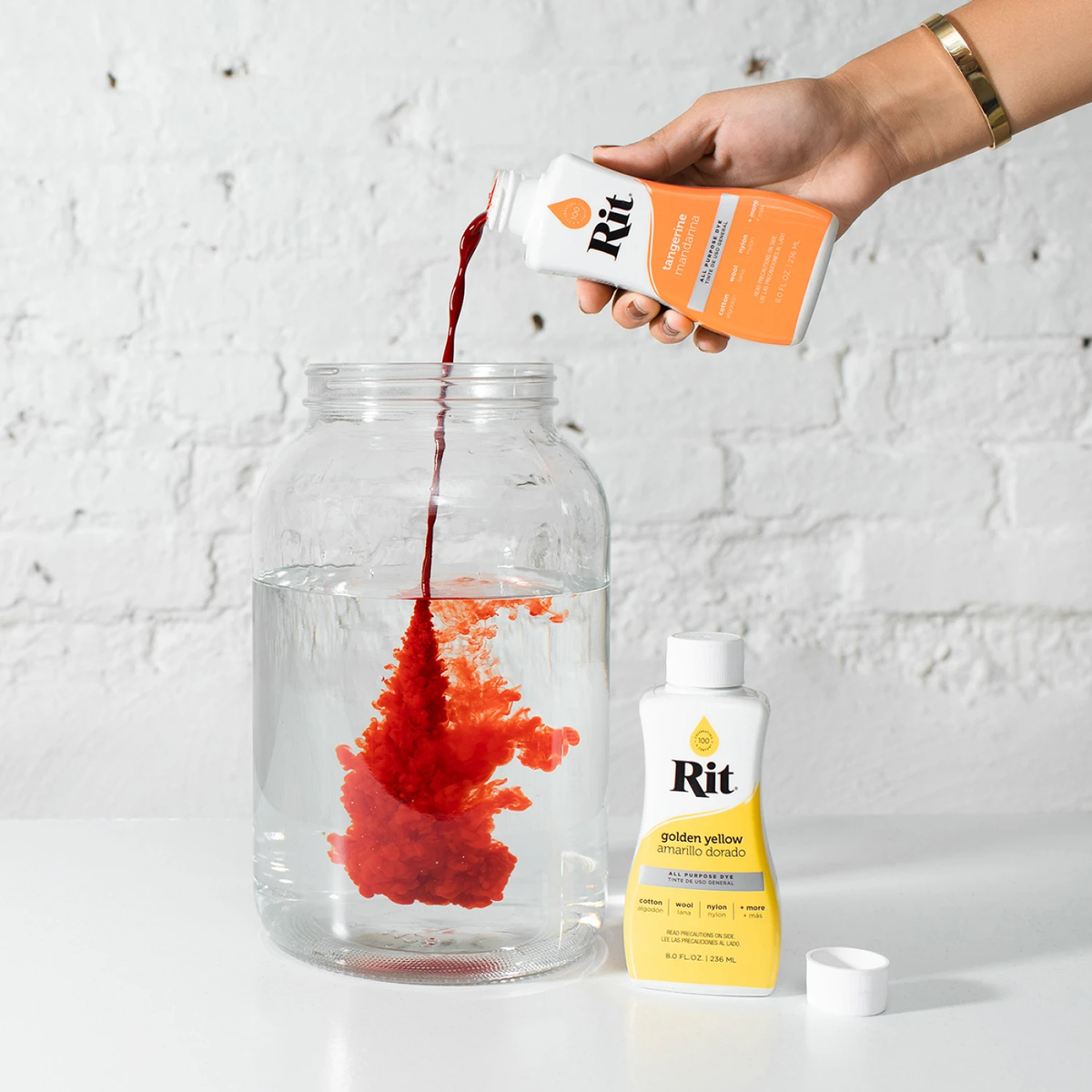 Rit Dye Liquid Tangerine / Líquido para Teñir Mandarina Pintura para Tela Rit