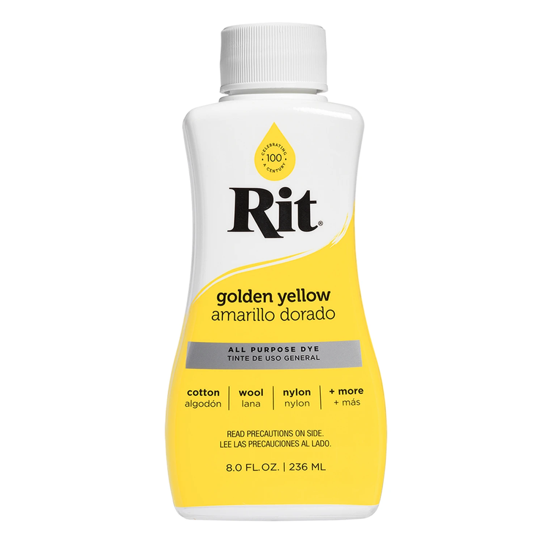 Rit Dye Liquid Golden Yellow / Líquido para Teñir Amarillo Dorado Pintura para Tela Rit