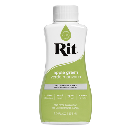 Rit Dye Liquid Apple Green / Líquido para Teñir Verde Manzana Pintura para Tela Rit
