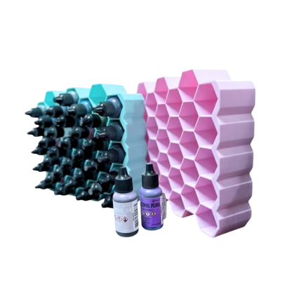 Organizador Panal para Tintas al Alcohol color Rosa Almacenamiento y Organización Hobbees