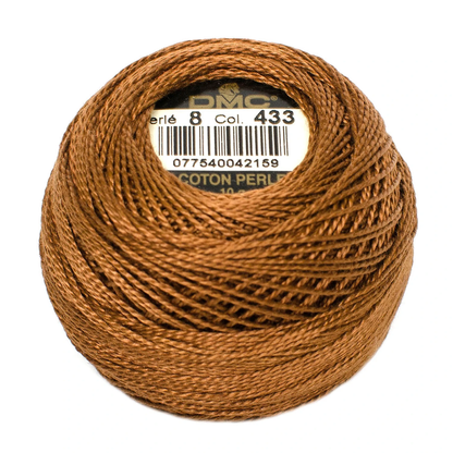 Pearl Cotton Balls No.8 Medium Brown / Hilo Perlé No.8 Marrón Medio Listones e Hilos DMC