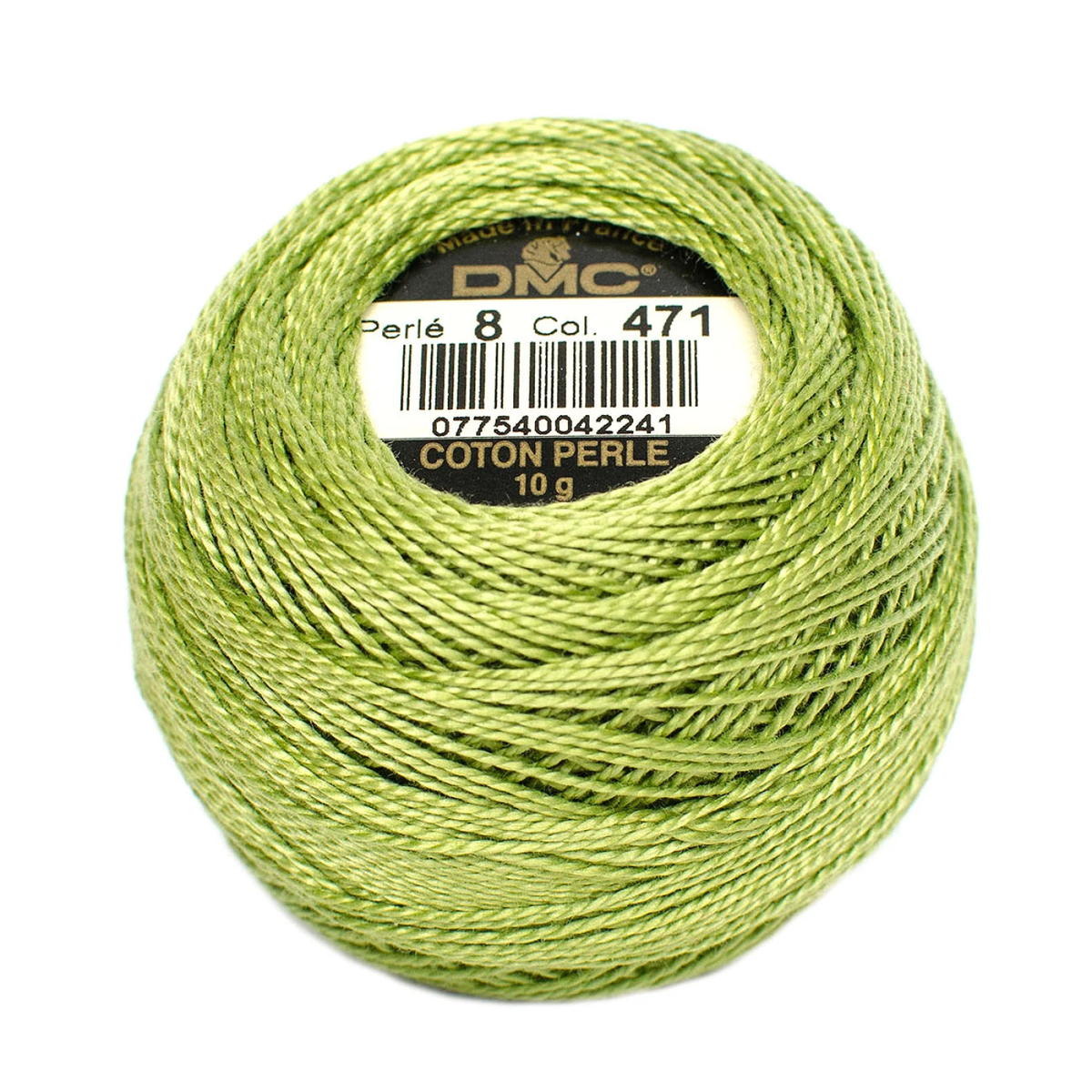 Pearl Cotton Balls No.8 Avocado Green / Hilo Perlé No.8 Verde Aguacate Listones e Hilos DMC