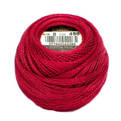 Pearl Cotton Balls No.8 Dark Christmas Red / Hilo Perlé No.8 Rojo Navidad Listones e Hilos DMC