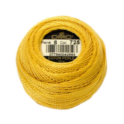Pearl Cotton Balls No.8 Topaz / Hilo Perlé No.8 Amarillo Topaz Listones e Hilos DMC
