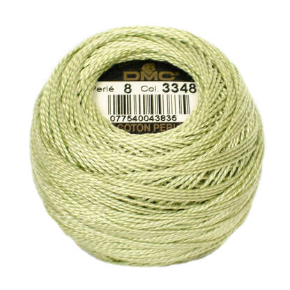 Pearl Cotton Balls No.8 Light Yellow Green / Hilo Perlé No.8 Verde Amarillento Listones e Hilos DMC