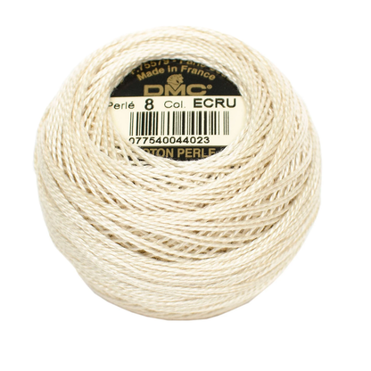 Pearl Cotton Balls No.8 Ecru / Hilo Perlé No.8 Blanco Crudo Listones e Hilos DMC