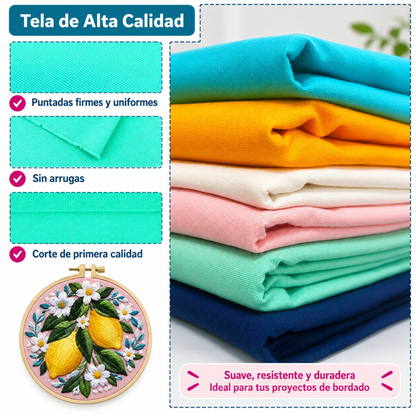 Kit Bordado Hydrangea Embroidery Kit 20cm
