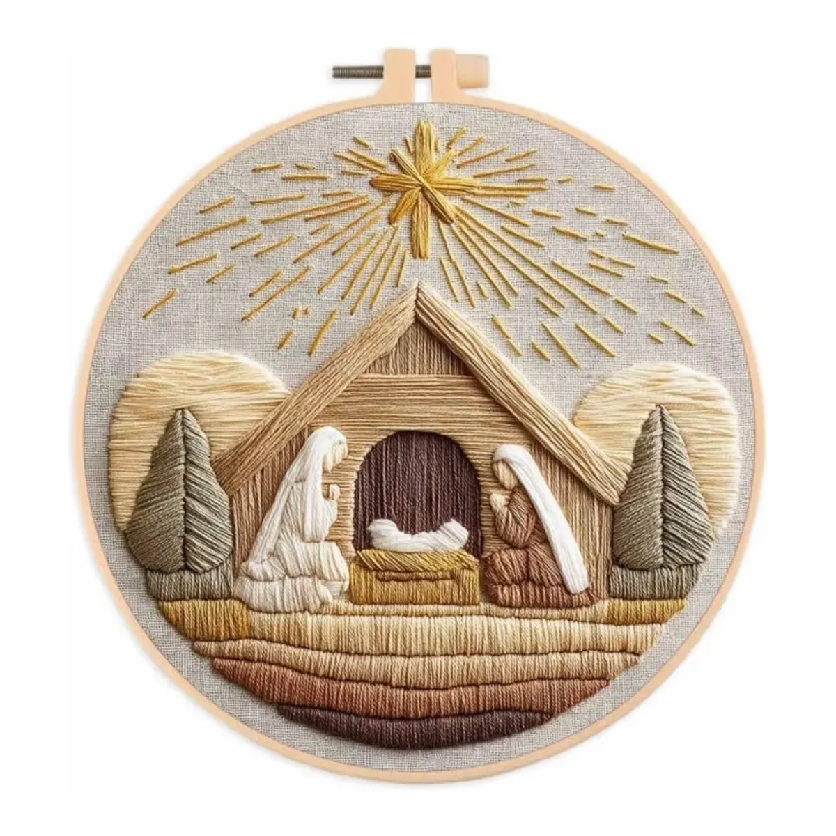 Kit Bordado Nativity Embroidery Kit 20cm Costura Dowdell
