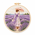 Kit Bordado Lavender Flower Embroidery Kit 20cm Costura Dowdell