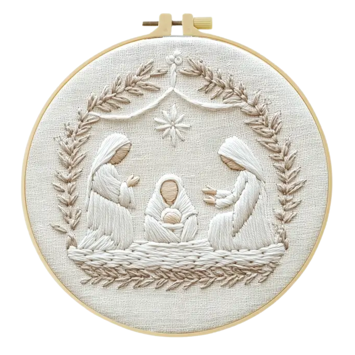 Kit Bordado Christmas Embroidery Kit 20cm Costura Dowdell