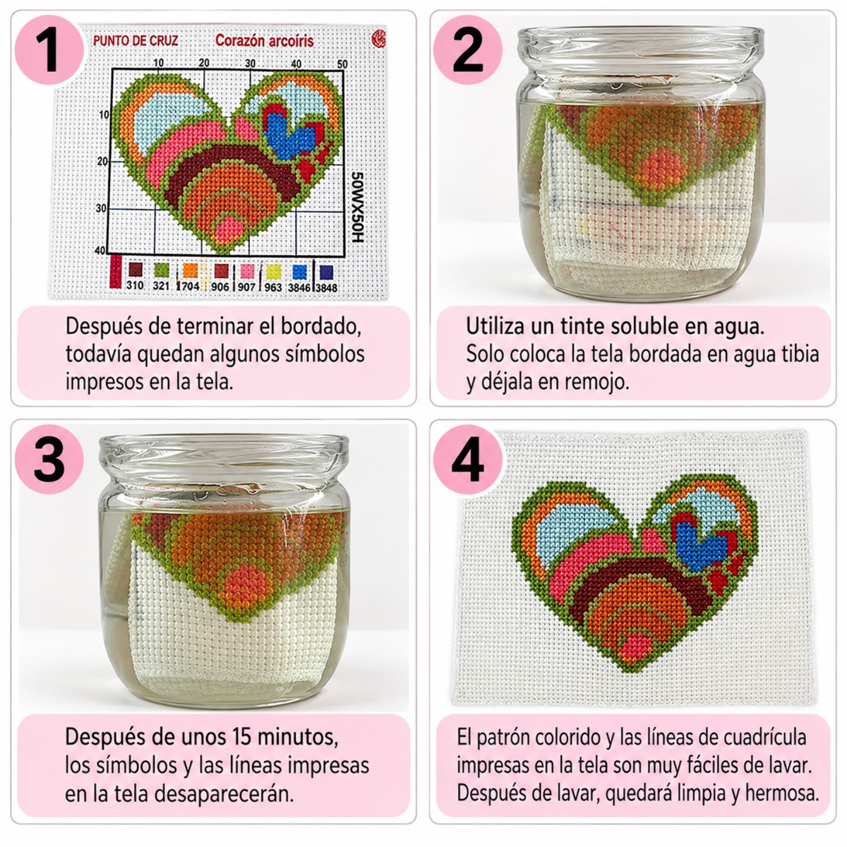 Kit Bordado Punto de Cruz Oil Painting Sunflower Cross Stitch Kit 30cm
