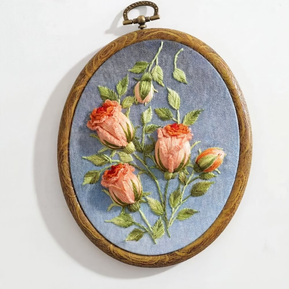 Kit Bordado Flower Bouquet Embroidery Kit 15cm Costura Dowdell