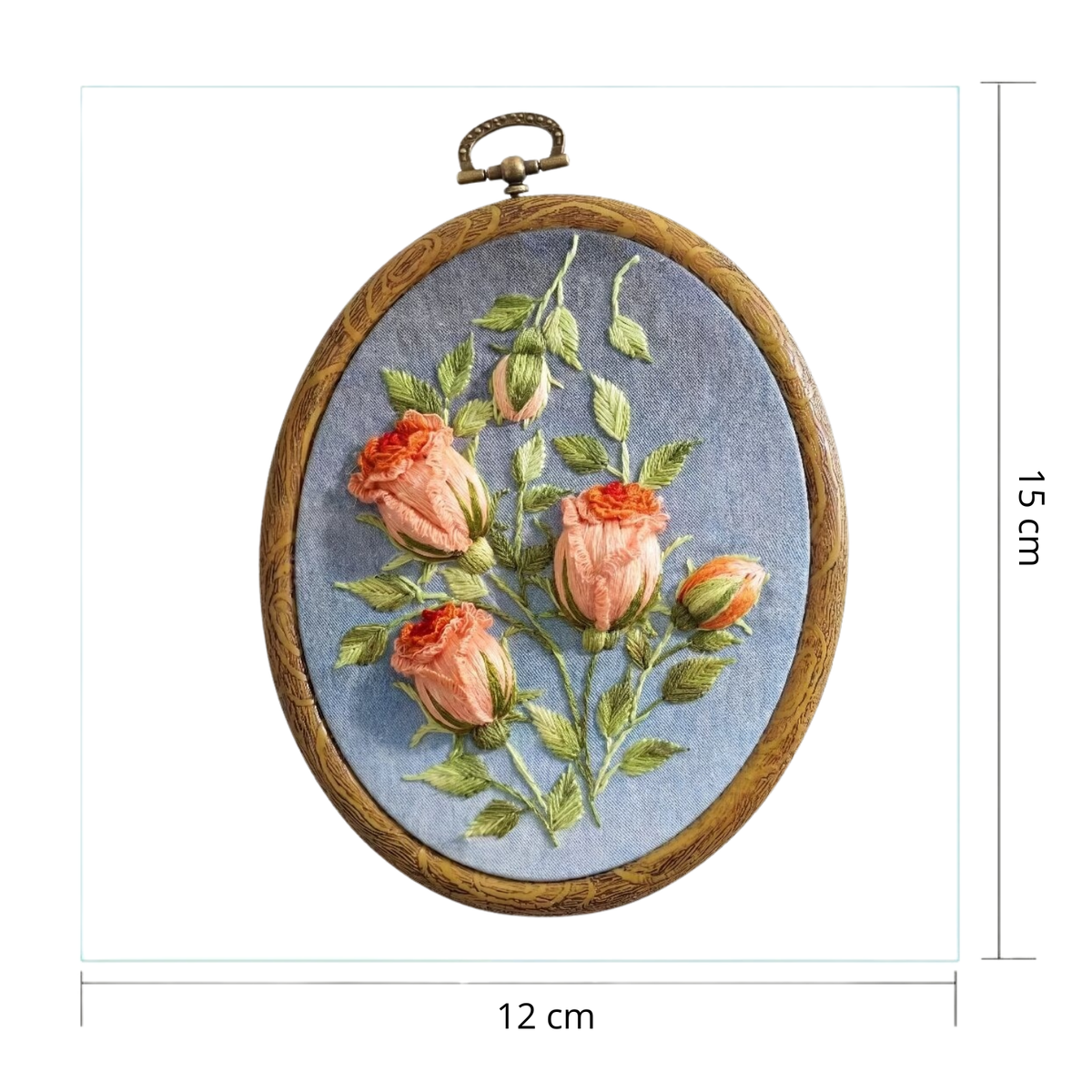 Kit Bordado Flower Bouquet Embroidery Kit 15cm Costura Dowdell